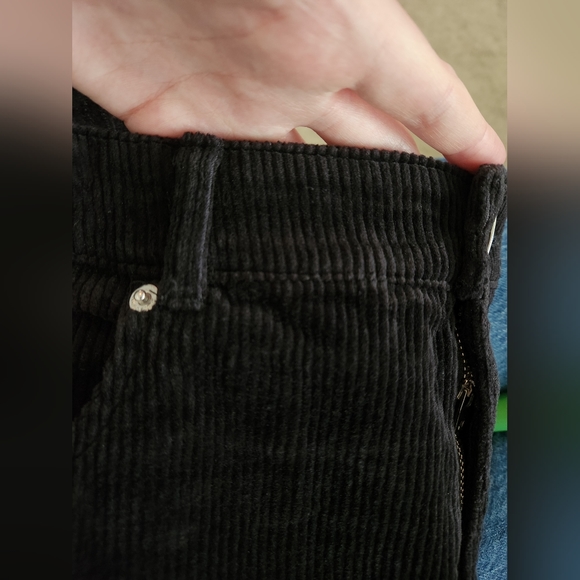 Black corduroy straight leg pants - Picture 10 of 12